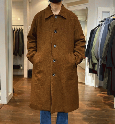 コート【DAIRIKU】 Rib Collar Tweed Raglan Coat