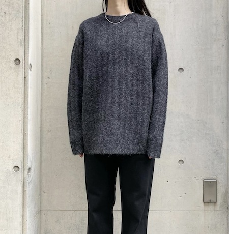 【美品】  AURALEE / オーラリー | ALPACA WOOL KNIT PULLOVER アルパカ ウール ニット プルオーバー | 1 | ブラック | レディース