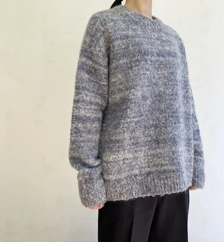 auralee WOOL ALPACA FELT KNIT P/O