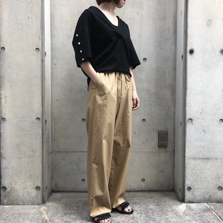 オーラリー WASHED FINX TWILL EASY WIDE PANTS