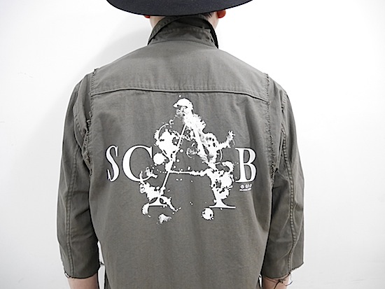 UNDERCOVER (アンダーカバー) SCAB バックサテン7分袖シャツ LOOK/正規