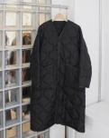HYKE QUILTED LINER COAT (BLACK)