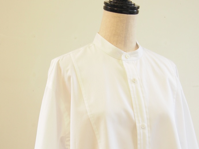 BLAMINK (ブラミンク) コットンバンドカラーシャツ (WHITE)/正規通販 ...