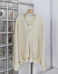 ENFOLD BOX WIDE CARDIGAN (ECRU)