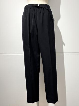 HYKE(ハイク) TASLAN TWILL TAPERED PANTS (BLACK)