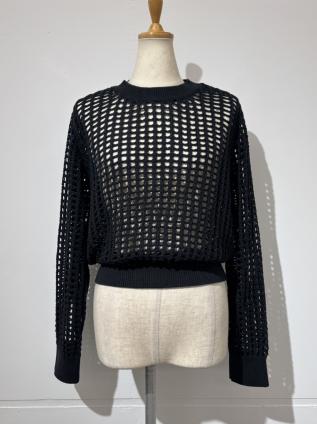 HYKE (ハイク) CROCHETED  SWEATER (BLACK)