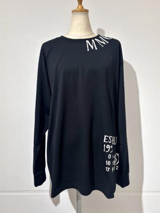 MM6 Maison Margiela　ネックロゴロンT (BLACK)
