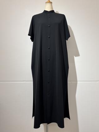HYKE (ハイク)MAXI SHIRT  SHORT DRESS (BLACK)