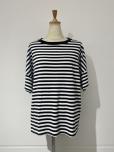 THE SHINZONE FRENCH STRIPED HALF SLEEVE TEE(NAVY)