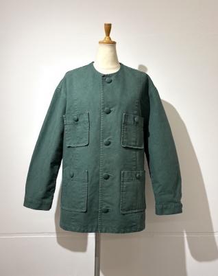  AURALEE GARMENT-DYED OC ROUND NECK BLOUSON(Fグリーン)
