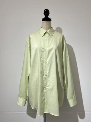 AURALEE WASHED FINX TYPEWRITER SHIRT (L.LIME)
