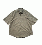 AURALEE FINX TWILL BIG HALF SLEEVED SHIRT (オリーブ)