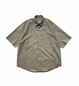 AURALEE FINX TWILL BIG HALF SLEEVED SHIRT (オリーブ)