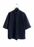 COMME des GARCONS HOMME ナイロンタッサーS/S シャツ (ネイビー)