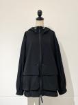 någonstans 2.5レイヤータフタ立体PKTミニマルブルゾン (Black)