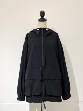 någonstans 2.5レイヤータフタ立体PKTミニマルブルゾン (Black)