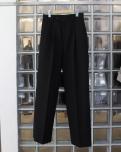 AURALEE WOOL COTTON LINEN OX ONE-TUCK SLACKS(ブラック)