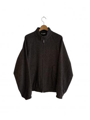 AURALEE ALPACA WOOL SILK TWEED ZIP BLOUSON (ブラウン)