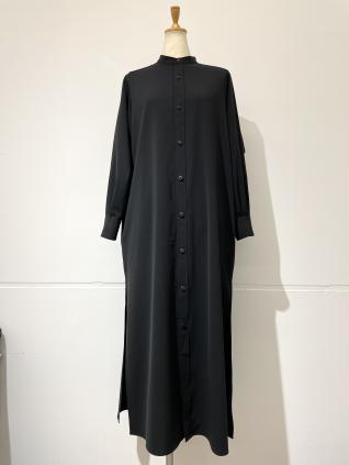 HYKE MAXI SHIRT DRESS (BLACK)