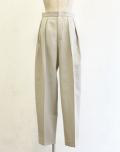 CINOH CAVALRY TWILL WIDE TWO TUCK PANTS (GRAY)