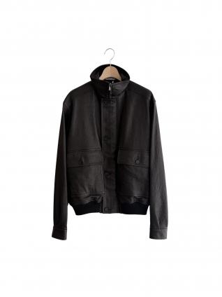 AURALEE TEXUTURED LAMB LEATHER BLOUSON (ブラック)
