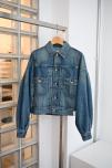 HYKE BALLOON SLEEVE DENIM JACKET  (USED WASH BLUE)