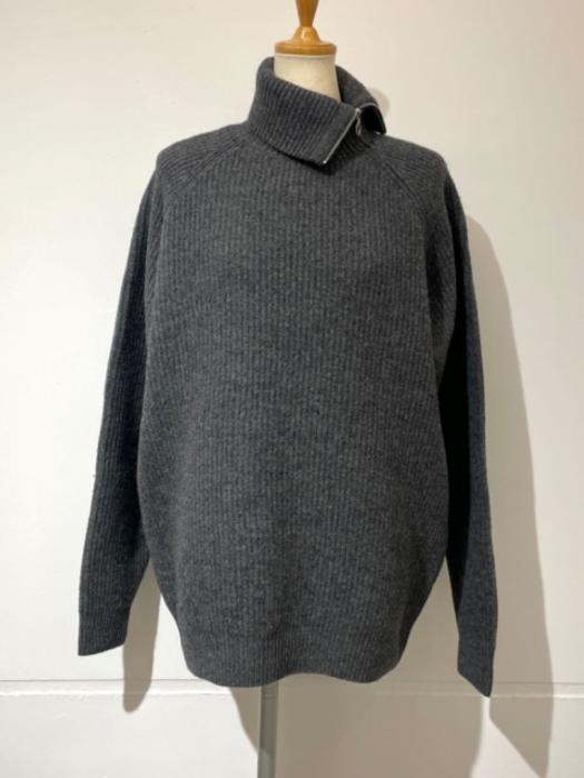 AURALEE MILLED FRENCH MERINO RIBKNIT ZIPP/O (blk)/正規通販-FACTORY ...