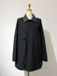 VACHEMENT リサイクル シェル タフタ クレリックブルゾン(BLACK)