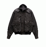 AURALEE TEXUTURED LAMB LEATHER BLOUSON (ブラック)
