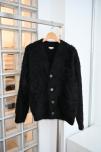 BLAMINK FALL カシミヤファーVネックカーディガン (BLACK)