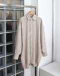 BLAMINK ウールカシミヤレギュラーカラーシャツ (BEIGE)
