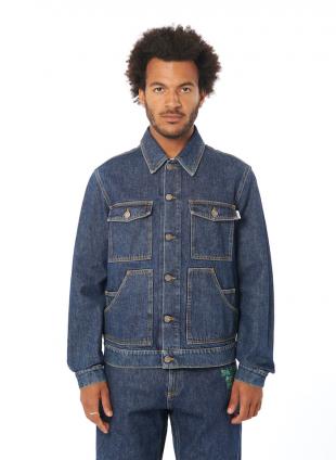 RASSVET (ラスベート) TYPO CLASSIC DENIM JACKET (ブルー)