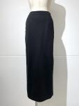 AURALEE COTTON SLUB RAYON PLAITING SKIRT (BLACK)
