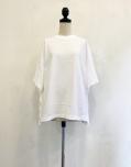 BLAMINK (ブラミンク) コットンクルーネックオーバーサイズTシャツ (WHITE)