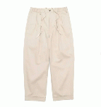 TapWater®︎ Cotton Chino Tuck Trousers (ベージュ)