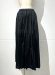 ENFOLD SQUARE-PLEATS SKIRT(BLACK)