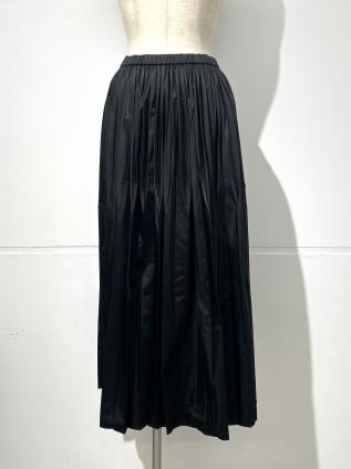 ENFOLD SQUARE-PLEATS SKIRT(BLACK)