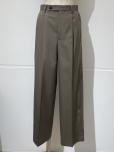 AURALEE LIGHT WOOL MAX GABARDINE SLACKS (T.BROWN)