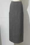 AURALEE LAMA SHETLAND WOOLTWEED SKIRT/KHAKI TWEED