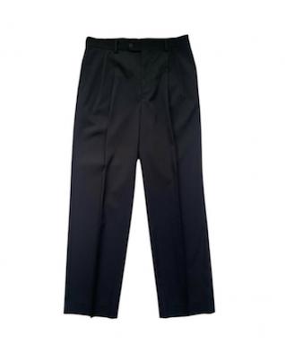 AURALEE WOOL GABARDINE TWO-TUCK SLACKS (トップブラック)