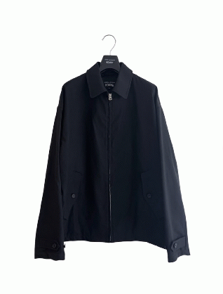 COMME des GARCONS HOMME 綿ウールサージ ジップブルゾン (ブラック)