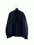 COMME des GARCONS HOMME 綿ナイロン裏毛 カーディガン (ブラック)