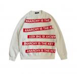 UNDERCOVER SWEAT "ANARCHY IS THE KEY" (オフホワイト)