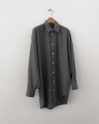 BLAMINK ウールカシミヤレギュラーカラーシャツ ( GRAY )