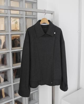 COGTHEBIGSMOKE OVERSIZE BIKER JACKET(CHACOAL)