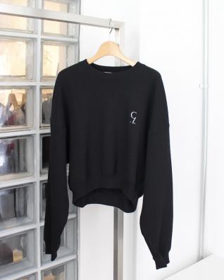 CLANE LOGO SHORT SWEAT TOPS (BLACK)